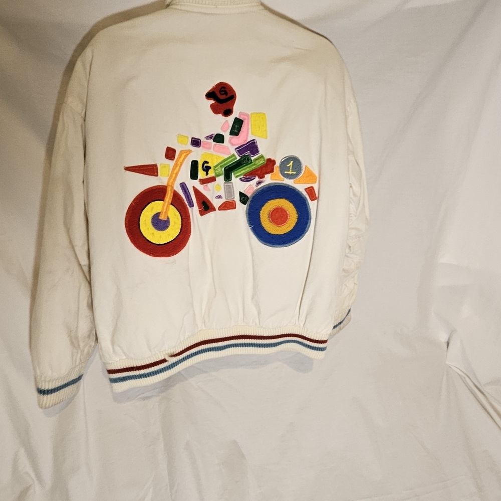 OG kid's Cream motorcycle jacket